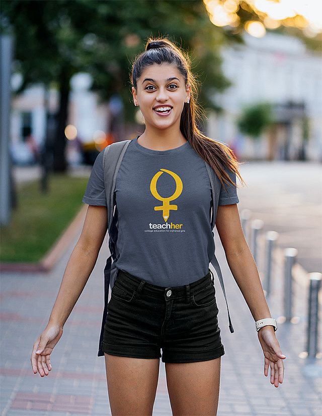 Teach Her Logo T Shirt